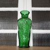Grand vase en verre moulé vert motifs grappes de raisin - Hello Broc