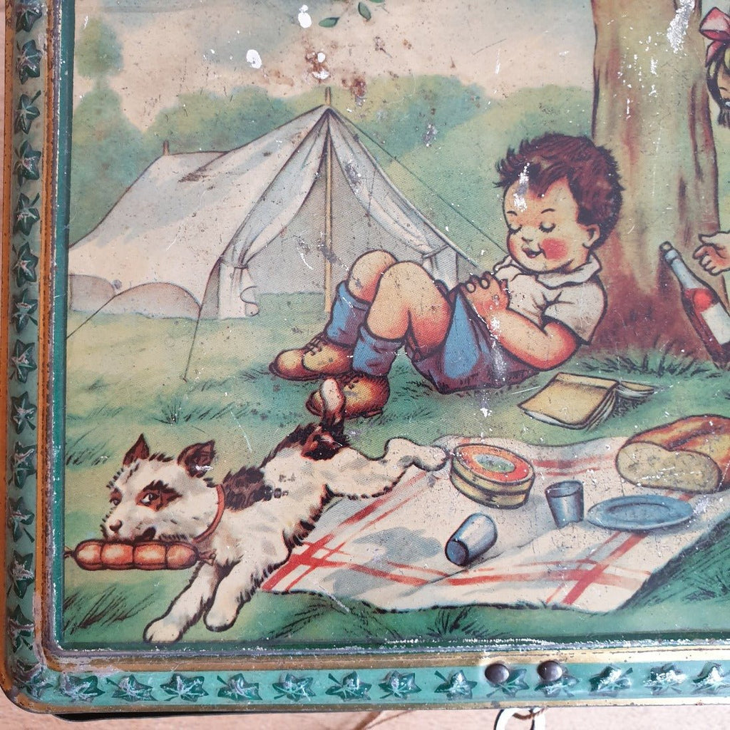 Grande boîte à biscuits Bislor Nancy en métal 1930 / 1940 - Hello Broc