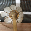 Lampe années 70 dans son jus abat-jour en nacre fleur de lotus - Hello Broc