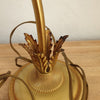 Lampe années 70 dans son jus abat-jour en nacre fleur de lotus - Hello Broc