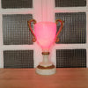 Lampe en forme de coupe en albâtre et anses en bronze doré - Hello Broc