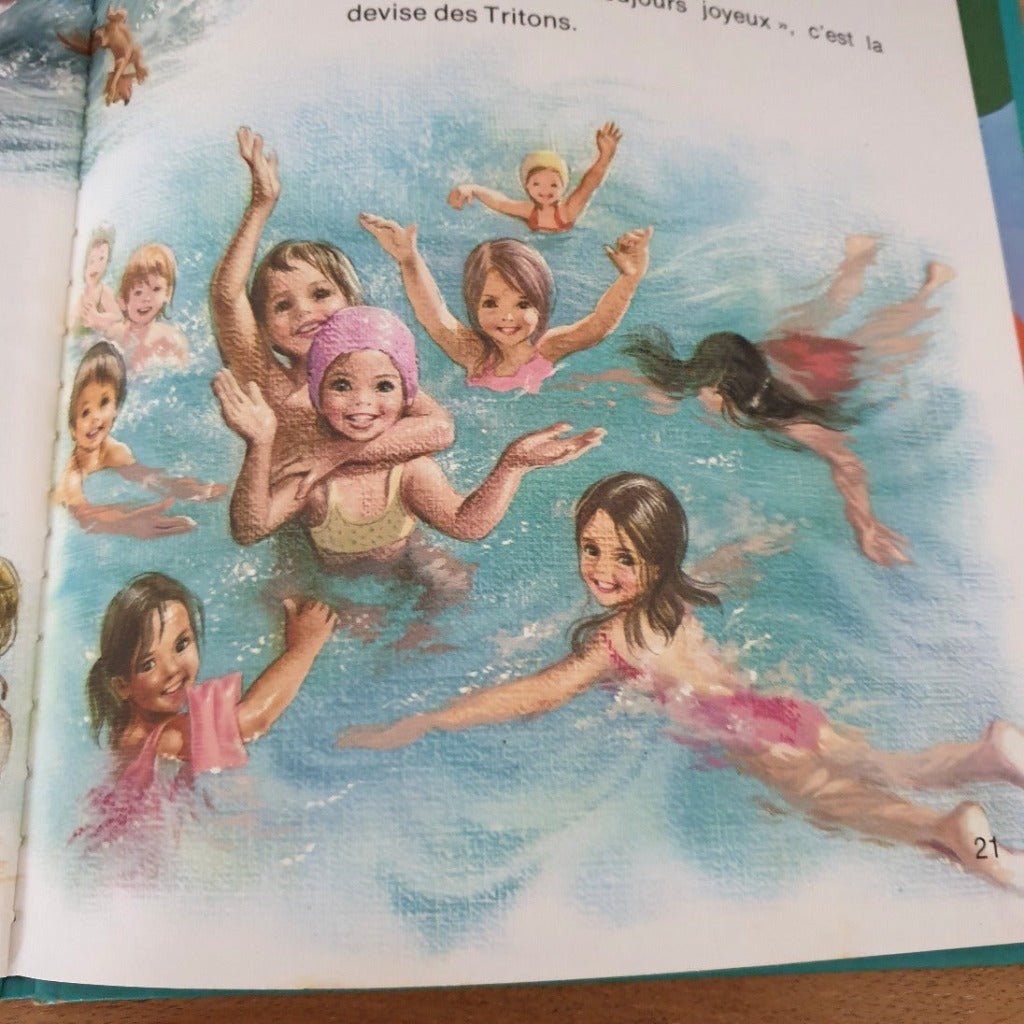 tonkato Livre illustré pour enfant Martine apprend à nager 1975 – Hello Broc