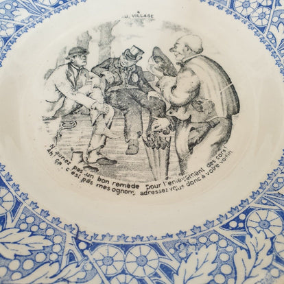 Assiette Ancienne Gien – Porcelaine Opaque – Couleur Un Peu Jaunie – Occasion