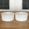 Lot de 2 ramequins publicitaires en verre opalin blanc Lever - Hello Broc