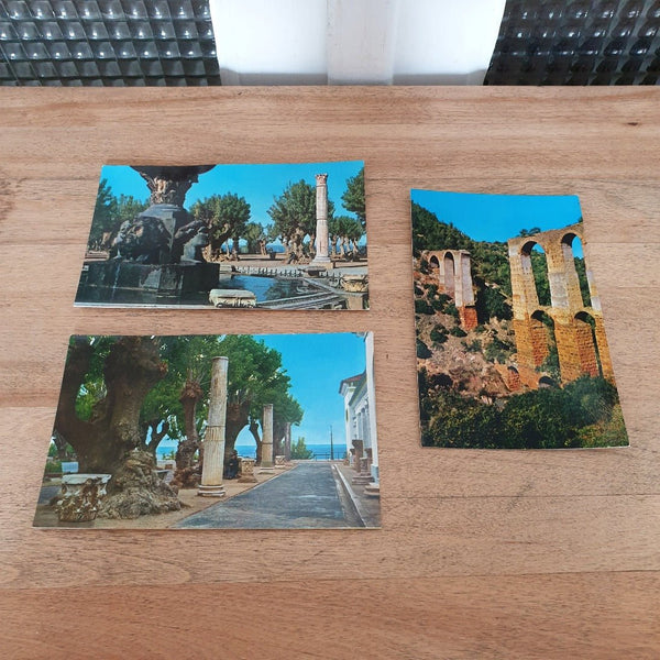 Lot de 3 cartes postales anciennes souvenir de Cherchell en Algérie - Hello Broc