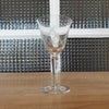 Lot de 3 verres à vin cuit, porto ou apéritif en cristal évasé gravé traits droits entrecroisés - Hello Broc