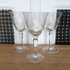 Lot de 3 verres à vin cuit, porto ou apéritif en cristal évasé gravé traits droits entrecroisés - Hello Broc