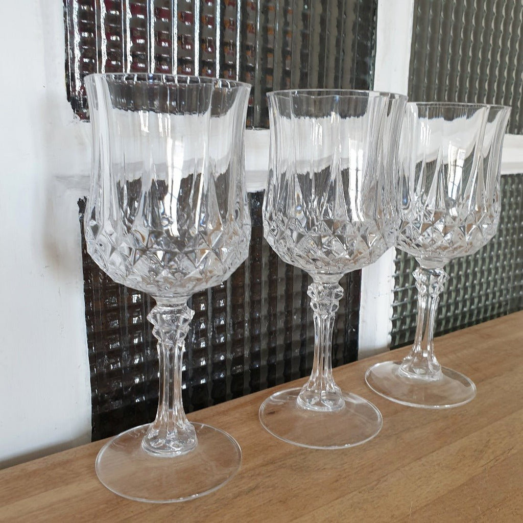 Lot de 3 verres à vin en cristal de Cristal d'Arques série Longchamp –  Hello Broc