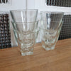 Lot de 4 ou 6 verres gobelets à eau évasés base carrée par Hello Broc brocante en ligne