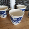 Lot de 4 tasses en faïence de Sarreguemines décor Derby bleu - Hello Broc
