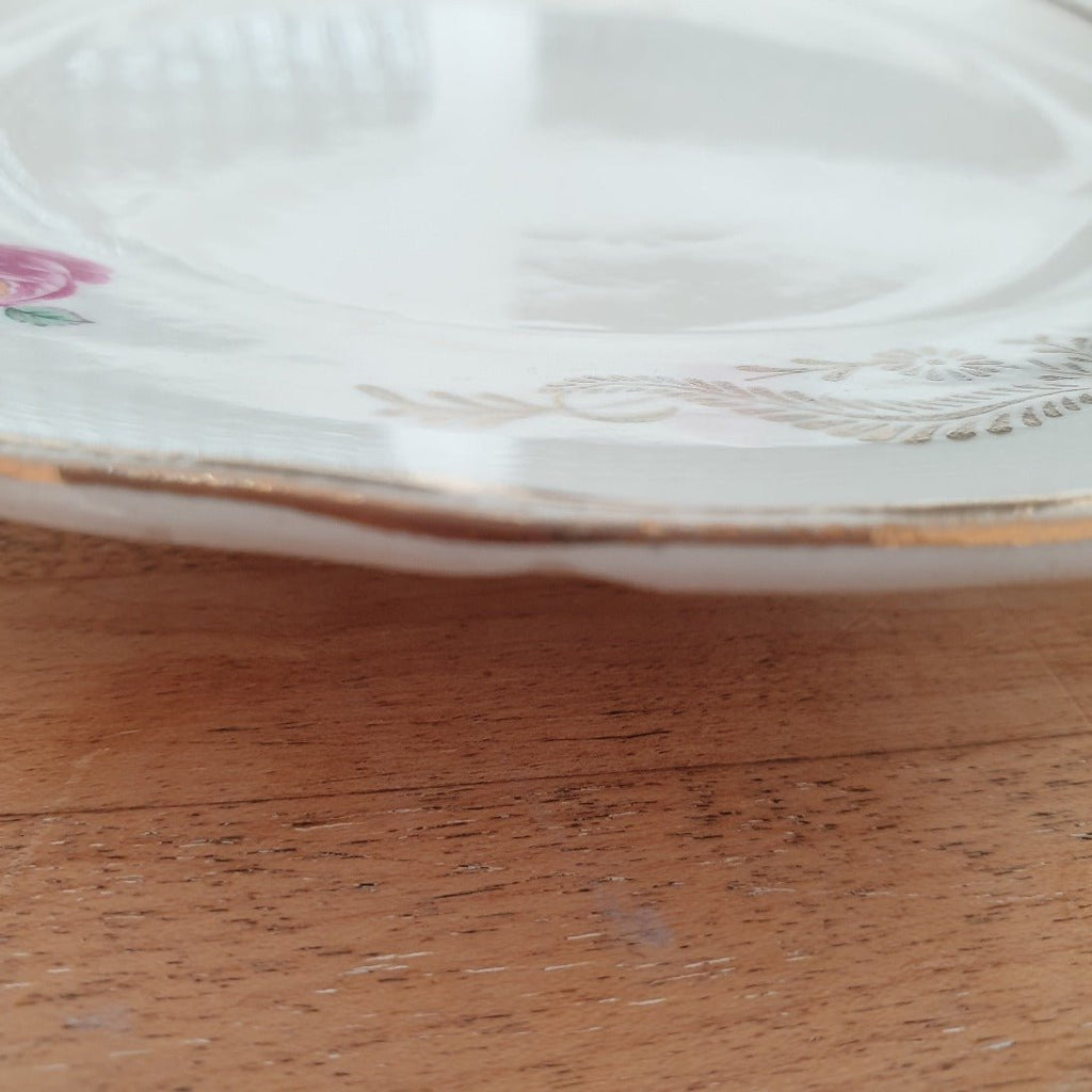 Lot de 6 assiettes à dessert en faïence de Gien décor Marie-Laure milieu XXème siècle - Hello Broc