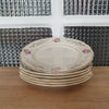 Lot de 6 assiettes à dessert en faïence de Gien décor Marie-Laure milieu XXème siècle - Hello Broc