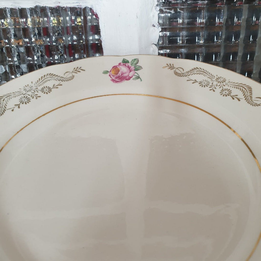 Lot de 6 assiettes à dessert en faïence de Gien décor Marie-Laure milieu XXème siècle - Hello Broc