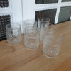 Lot de 6 verres à whisky en verre moulé motif pointe de diamant en losange - Hello Broc