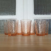 Lot de 7 verres à eau forme gobelet en verre moulé rose Rosaline par Luminarc Arcoroc - Hello Broc