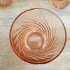 Lot de 7 verres à eau forme gobelet en verre moulé rose Rosaline par Luminarc Arcoroc - Hello Broc