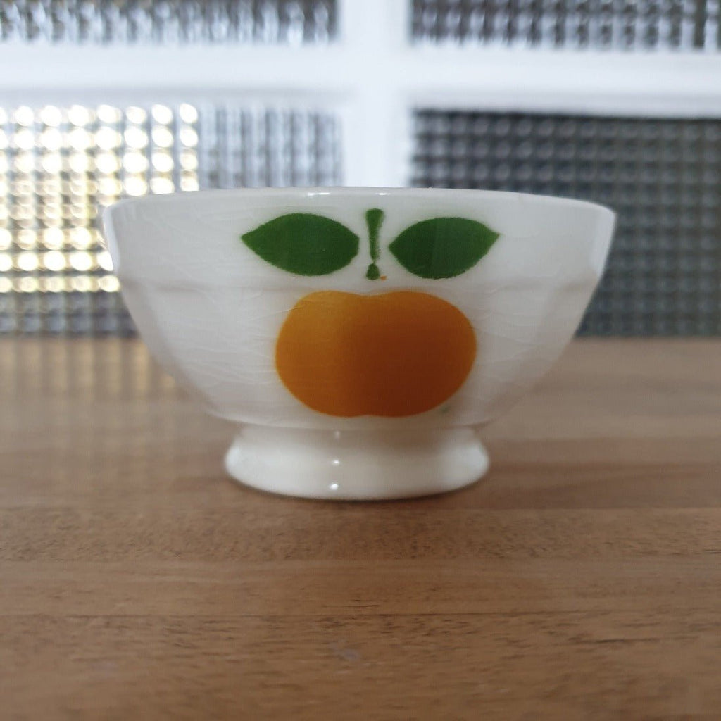 Mini bol en faïence blanche décor pomme - Hello Broc