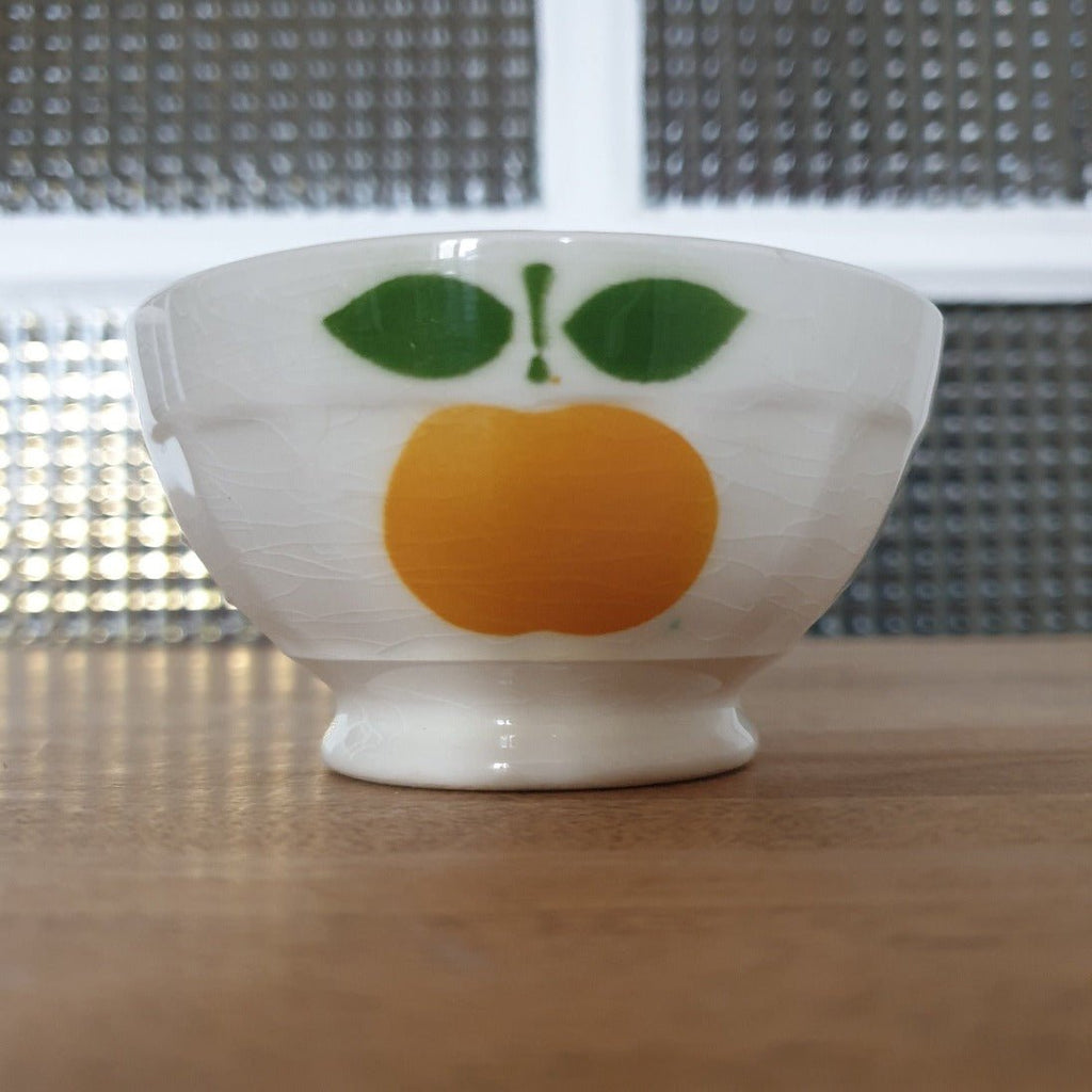 Mini bol en faïence blanche décor pomme - Hello Broc