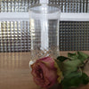 Petit vase rouleau en verre moulé transparent - Hello Broc brocante en ligne