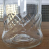 Petit vase rouleau en verre moulé transparent - Hello Broc brocante en ligne