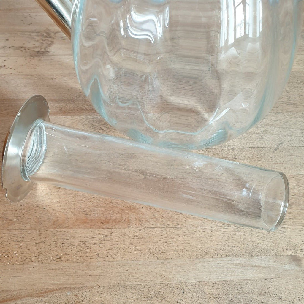 Pichet à orangeade ou citronnade vintage en verre moulé - Hello Broc