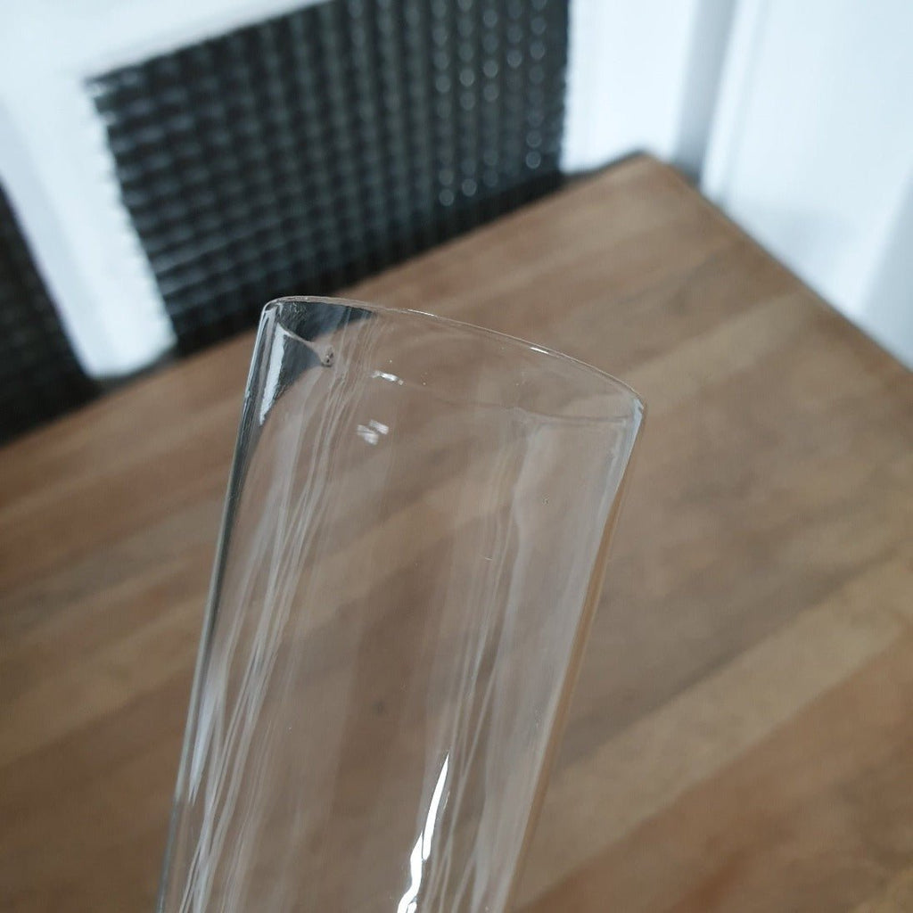 Soliflore bicolore en verre bullicante de Murano base boule - Hello Broc