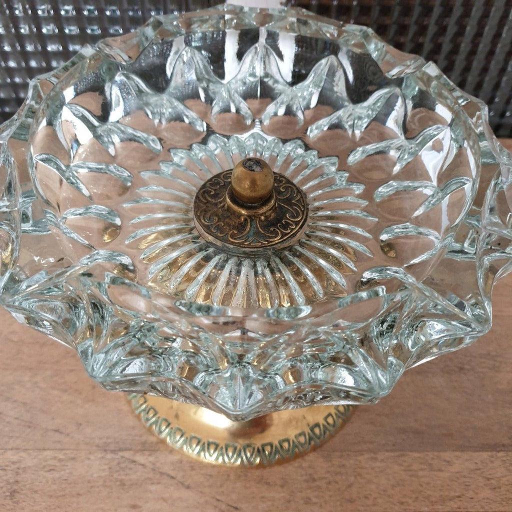 Très grand cendrier sur pied en bronze et cristal Napoléon III - Hello Broc