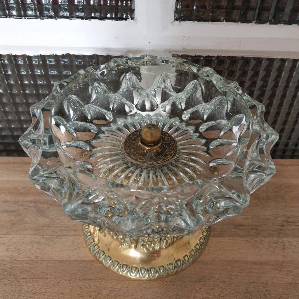 Très grand cendrier sur pied en bronze et cristal Napoléon III - Hello Broc