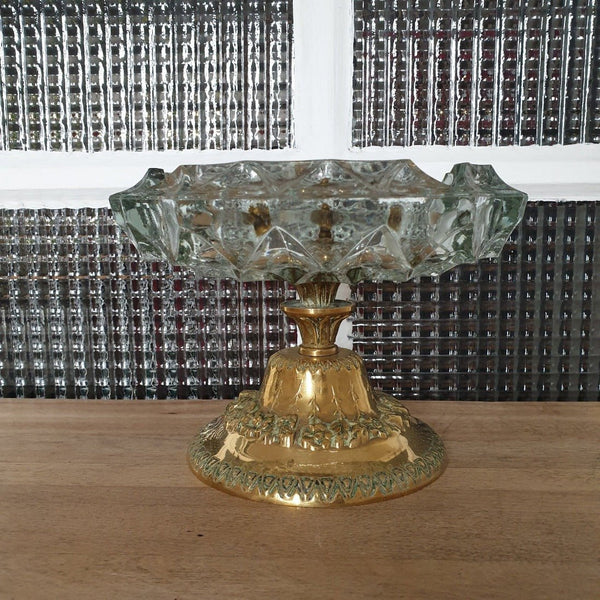 Très grand cendrier sur pied en bronze et cristal Napoléon III - Hello Broc