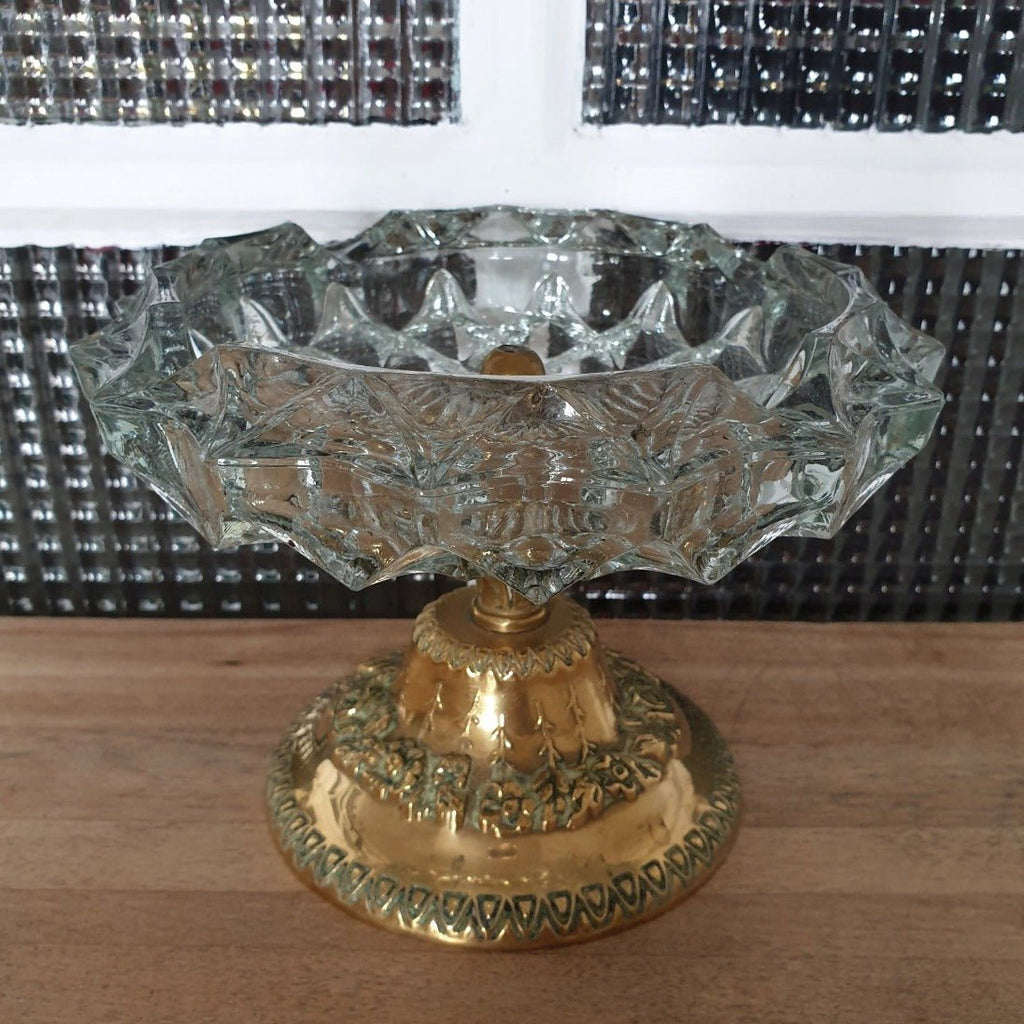Très grand cendrier sur pied en bronze et cristal Napoléon III - Hello Broc