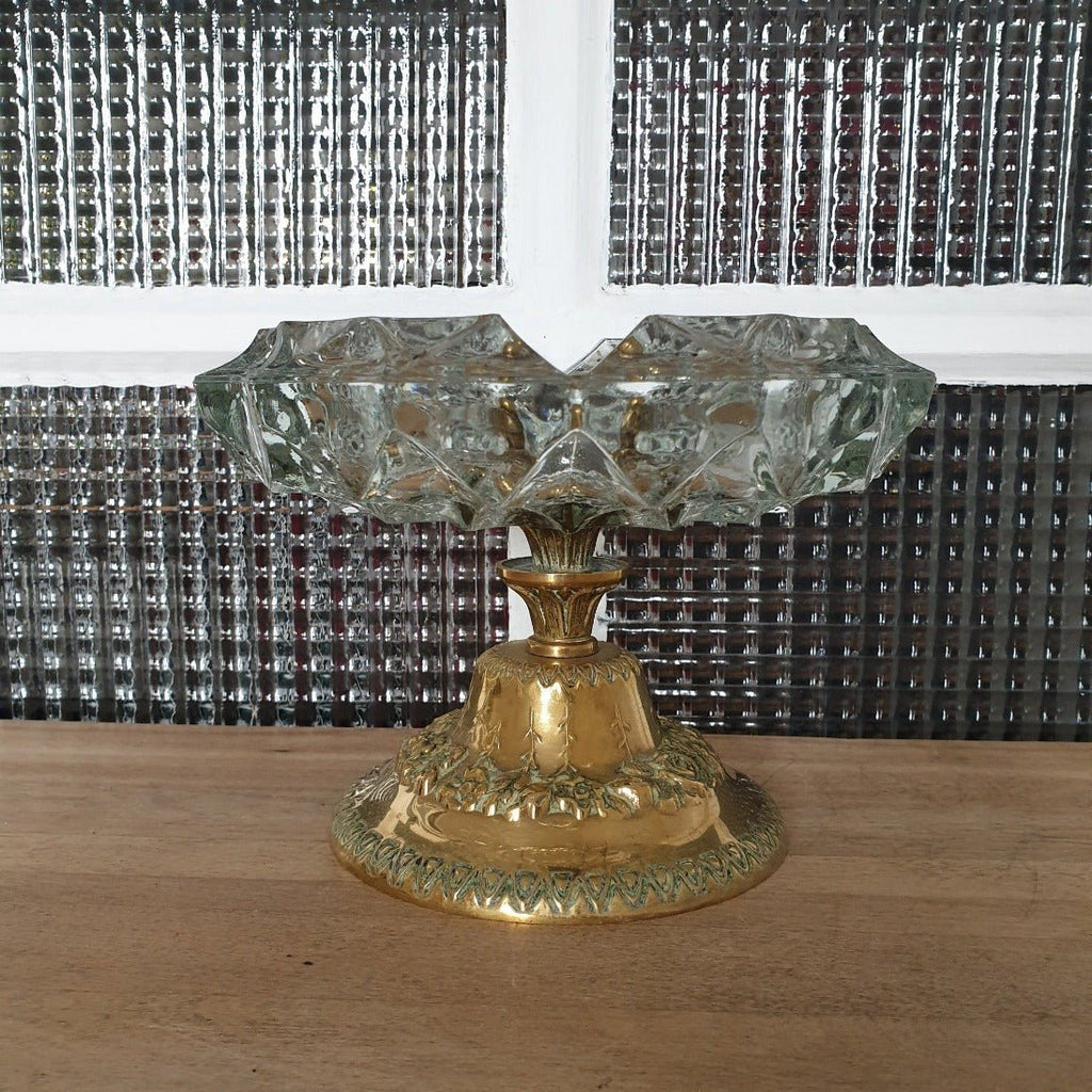 Très grand cendrier sur pied en bronze et cristal Napoléon III - Hello Broc