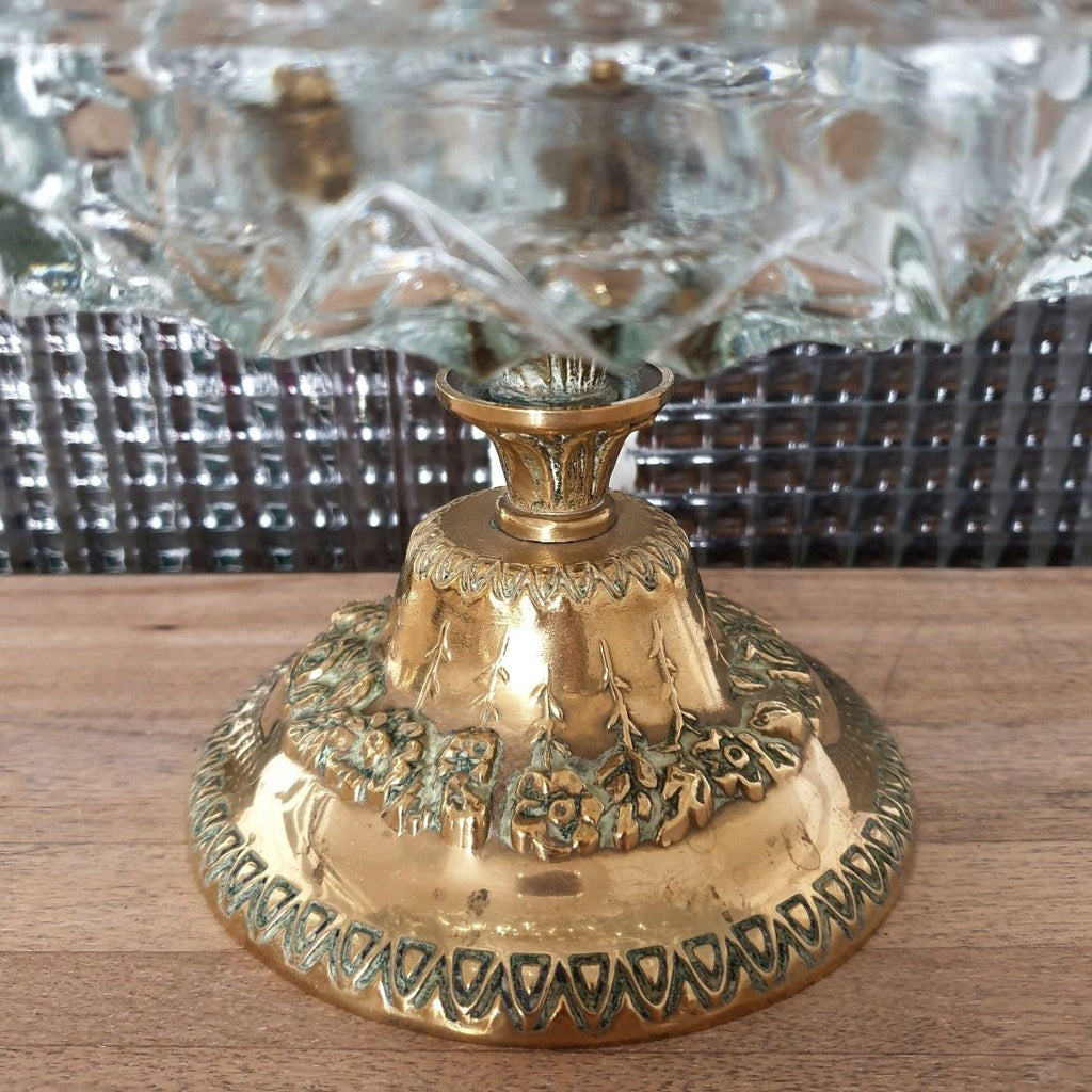 Très grand cendrier sur pied en bronze et cristal Napoléon III - Hello Broc