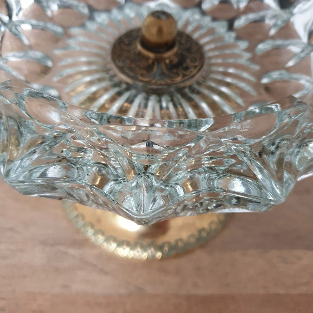 Très grand cendrier sur pied en bronze et cristal Napoléon III - Hello Broc