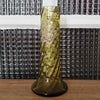 Vase vert en verre soufflé torse peint à la main - Hello Broc